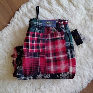NEW Polo Ralph Lauren Multicolor Plaid Patchwork Pants